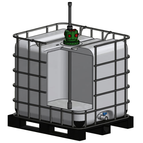 Sauglanze verstellbar aus PE- elektrisch leitfähig für MULTI FLEX BLOCK mit Borsilikat - Kugel und EPDM Dichtung