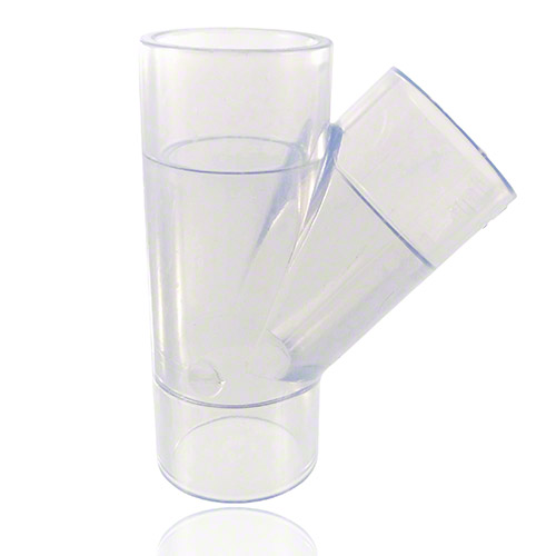 PVC Transparent T-Stück 45°