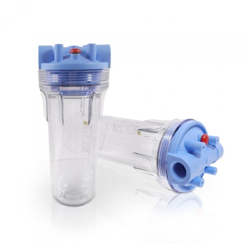 Pentek Wasserfilter Gehäuse 3 G Standard, 10 Zoll, mit Aufnahmevorrichtung, blau/transparent